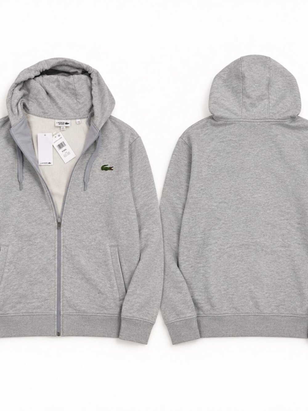 Lacoste Sport Gray Full-Zip Hoodie 4XL NWT